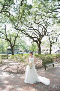 bridal photos at Pulaski Square