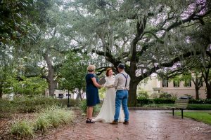 wedding in a Savannah Sqaure