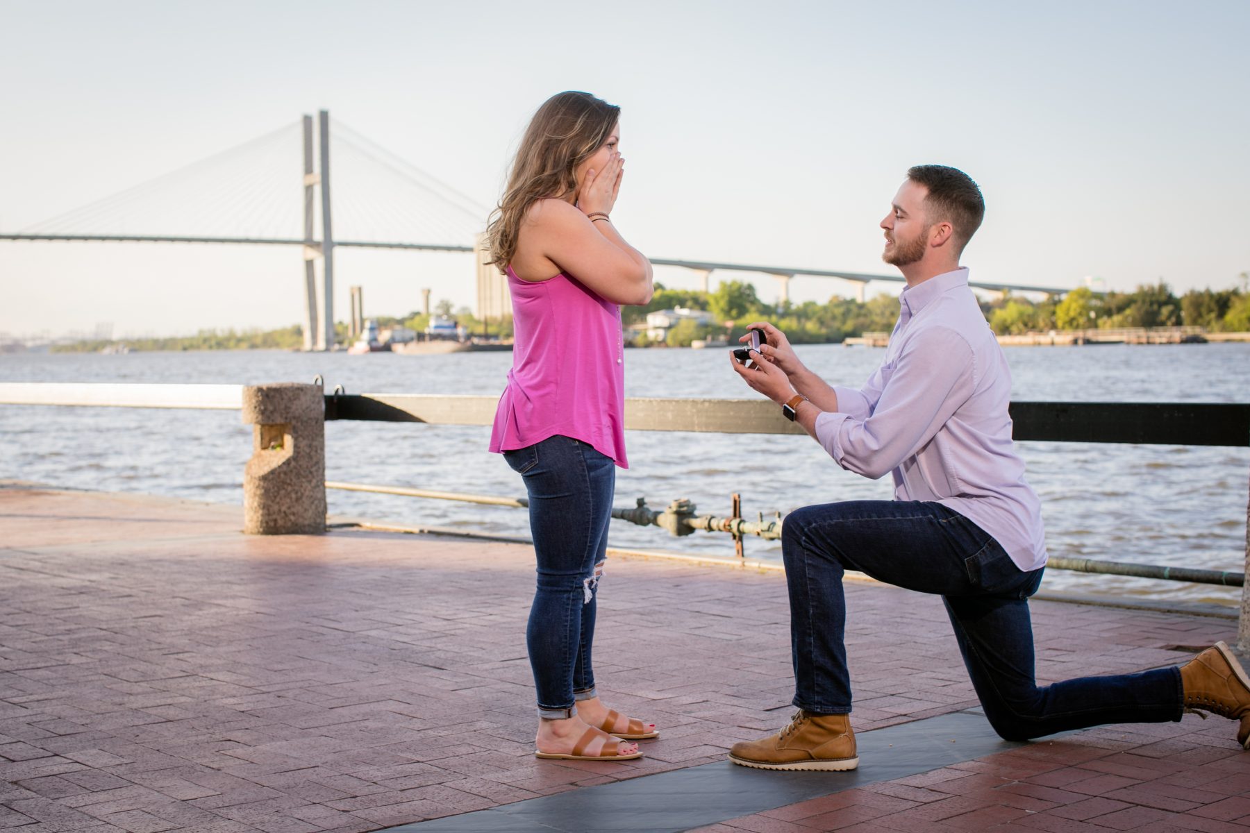 Jacob and Sharon - surprise proposal at downtown Savannah - Dream ...