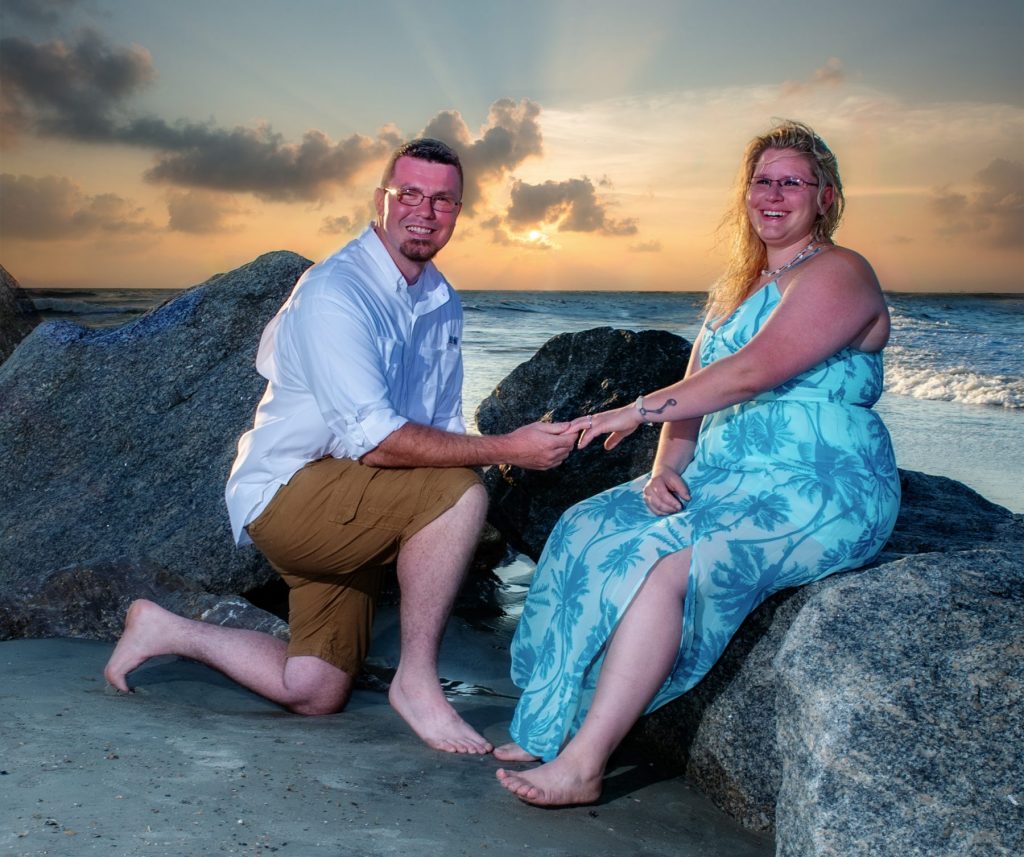 surprise proposal on tybee photography