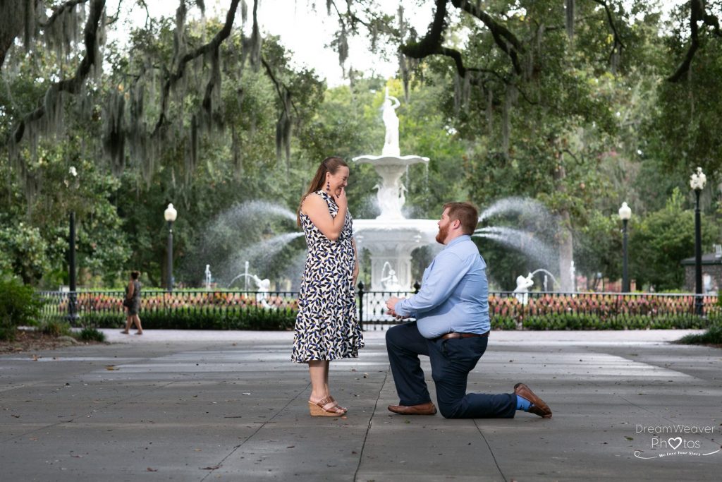surprise proposal photographer savannah