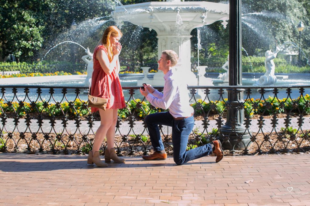 surprise proposal in Savannah photographer