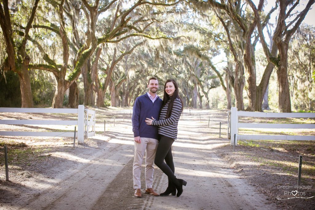 surprise proposal photos in Wormsloe Savannah Ga