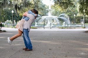 surprise proposal engagement photographer in savannah