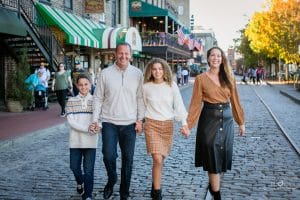 family photos on river street lifestyle