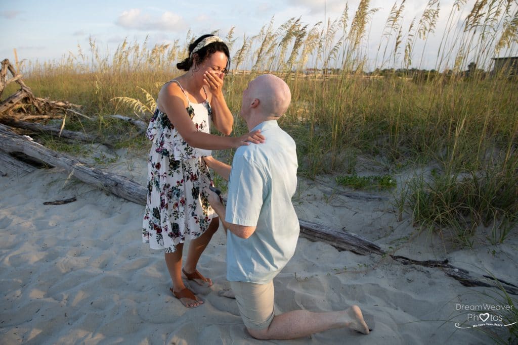 surprise proposal Tybee beach photographer