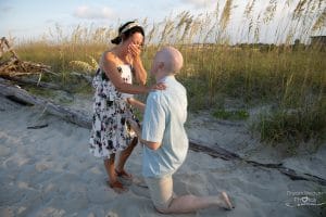surprise proposal Tybee beach photographer 