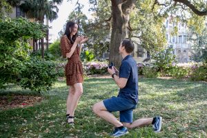 surprise proposal in monterrey square savannah ga 