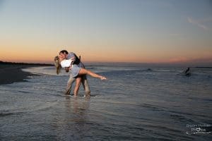 Tybee Sunset Surprise Proposal photo