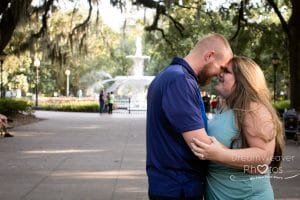 Hunter and Katie - surprise proposal in Savannah at Forsyth Park