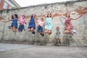 family jumping 