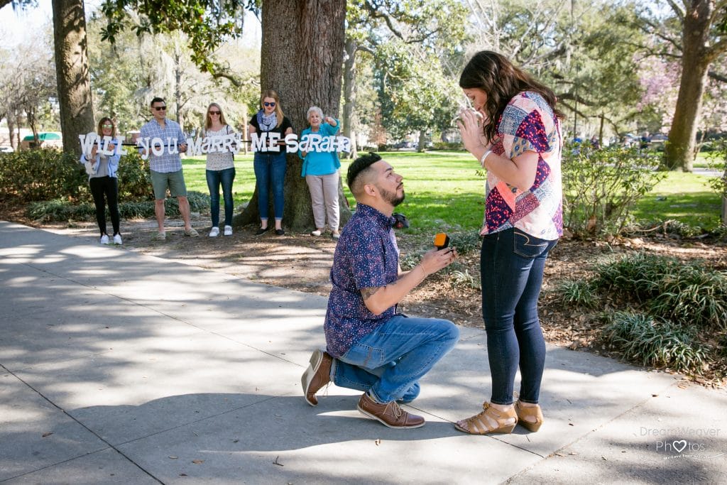 surprise proposal photos in Savannah Ga