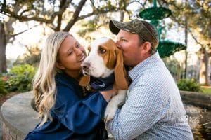 engagement session with dog savannah