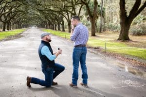 Jason and Jeremy (and their closest friends - and some new friends! surprise proposal at Wormsloe)