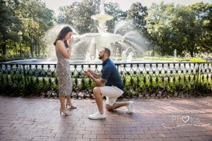 surprise proposal at Forsyth Park