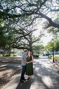 Kelly and Brian - surprise proposal in Forsyth Park