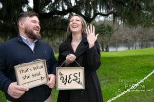 Kyle and Brooke - engagement at Forsyth Park and Red Gate Farms