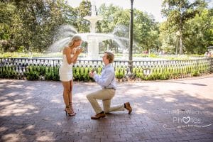 surrpise proposal at forsyth park 