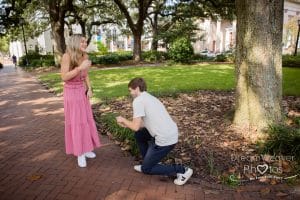 Chad and Courtney - surprise proposal in Telfair Square