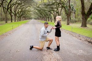 Aoife and Cody - surprise proposal at Wormsloe in Savannah GA