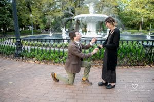 Thomas and Eliza - surprise proposal at Forsyth Park