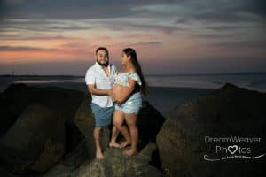 Noelia and Juan - maternity session on Tybee at sunset