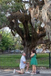 Josh and Susanna - surprise proposal at the Old Candler Oak