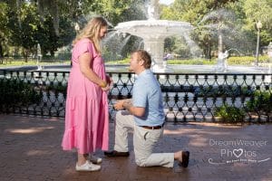 surprise proposal at forsyth park 