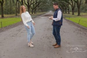Mike and Marissa - surprise proposal at Wormsloe