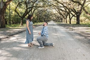 surprise proposal at wormsloe savannah ga photographer 