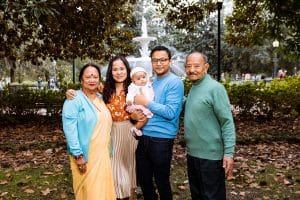 family photos at Forsyth park 
