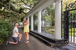 surprise proposal forsyth park fragrant garden