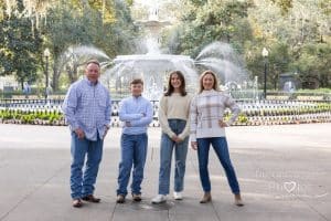 Sanna Davey Hannah and Wayatt at Forsyth Park Savannah, GA photo shoot