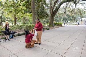 Natasha and Gigi - surprise proposal with violin and champagne toast