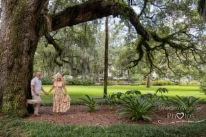 engagement session in savannah photos trees 