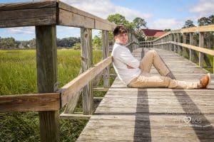 senior photos savannah ga wormsloe dock water