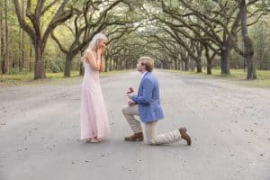 surprise proposal at wormsloe photographer