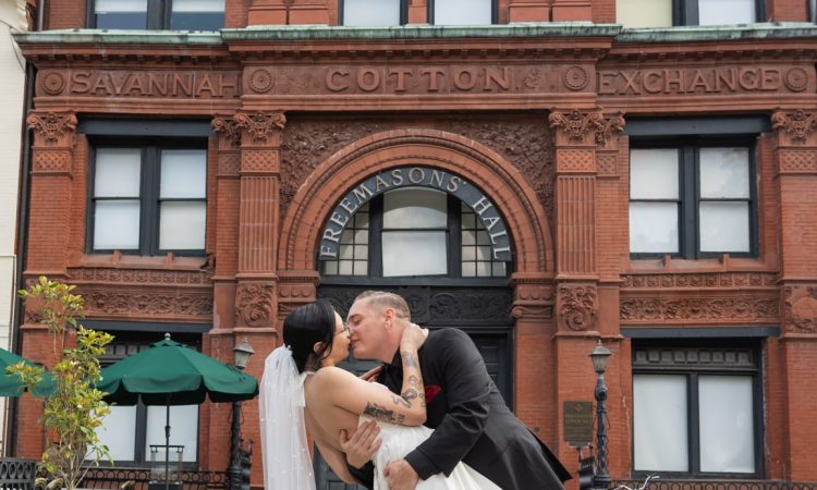 Wedding Photos Downtown Savannah Ga Black Hair