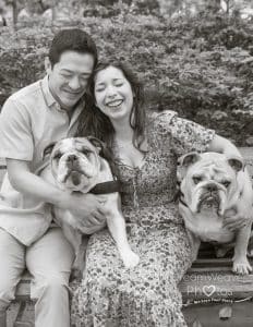 dogs photo ideas savannah Forsyth black and white family 