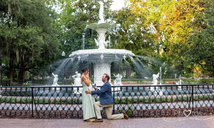 Surprise Engagement Savannah Ga